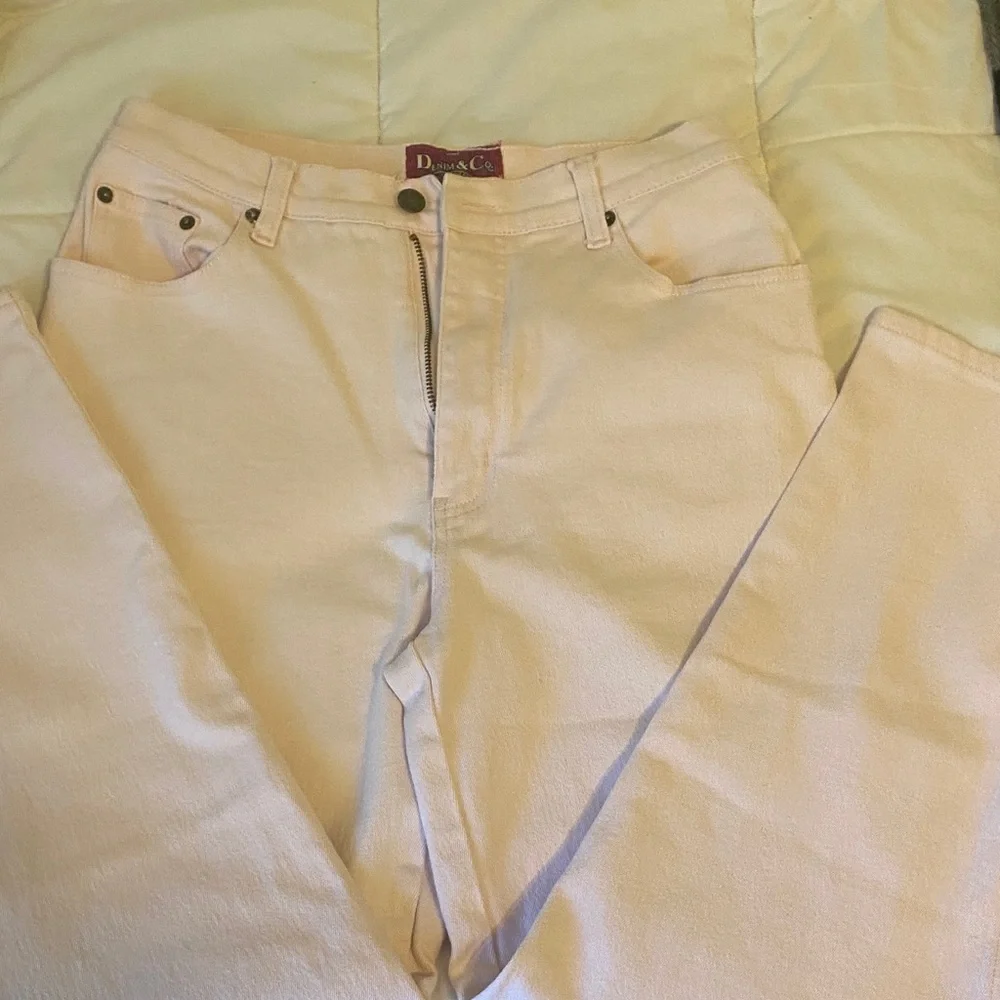 Baby pink retro vintage Women's Boot Cut Jeans - Picture 4 of 6